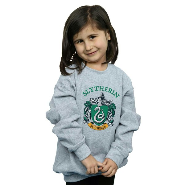 Harry Potter Girls Slytherin Crest Sweatshirt - Sports Grey