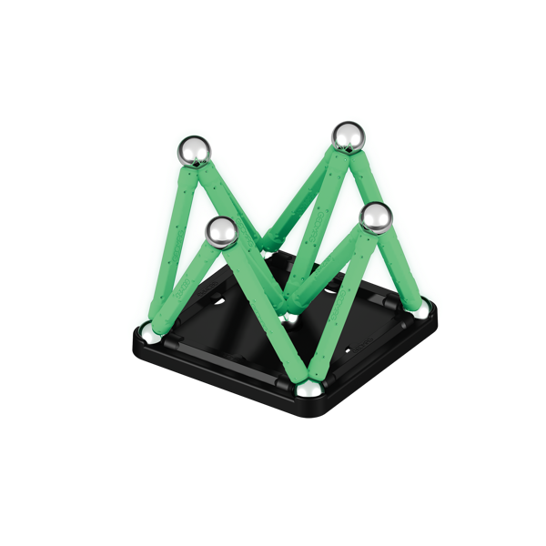 Geomag Glow Recycled Plastic Magnetic Shapes - 25 Pieces