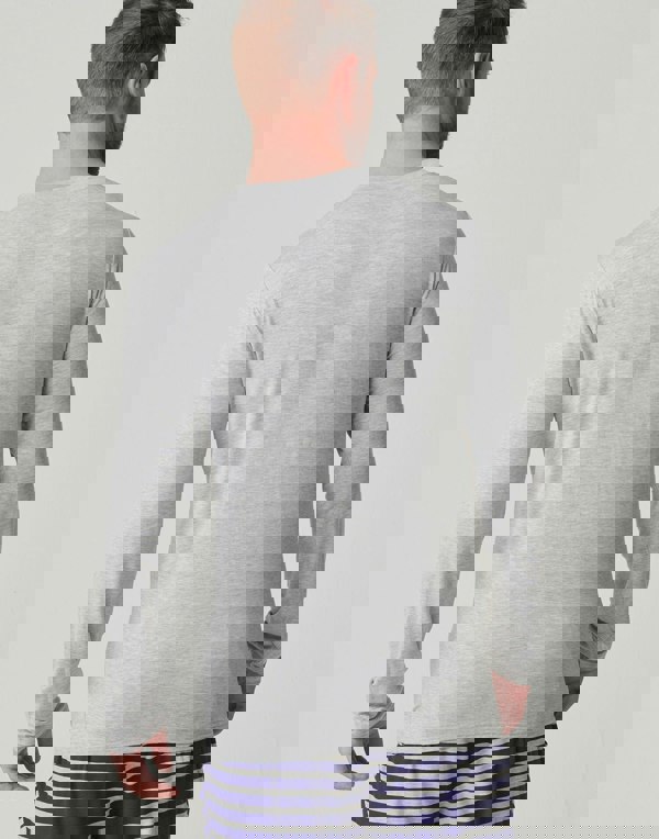 Two-pack Men's Bamboo Long Sleeve T-Shirts – Navy & Grey Marl - British Boxers