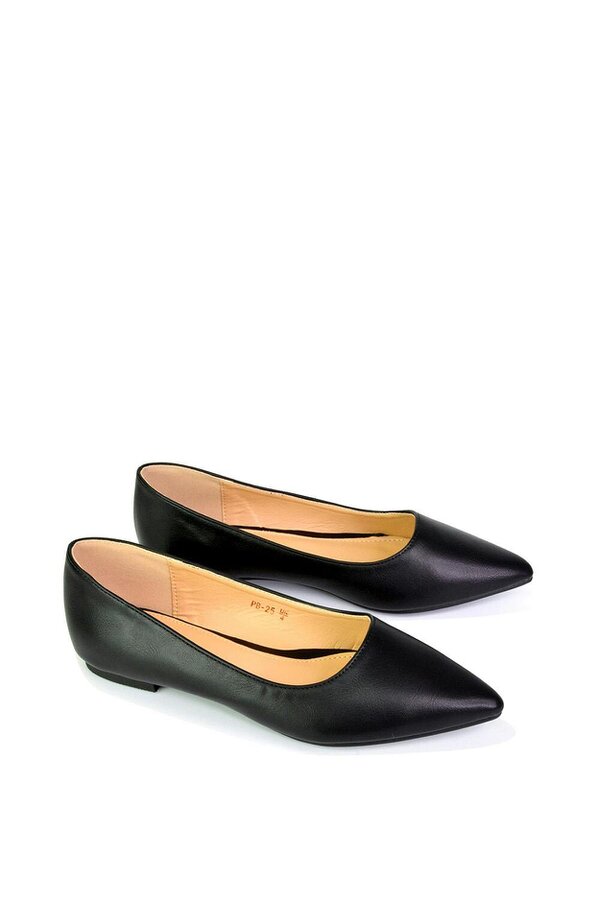 XY LONDON Pointed Toe Slip on Flat Ballerina Pump Shoes