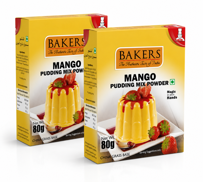 Bakers Mango Pudding Mix Powder, Instant Dessert 80g