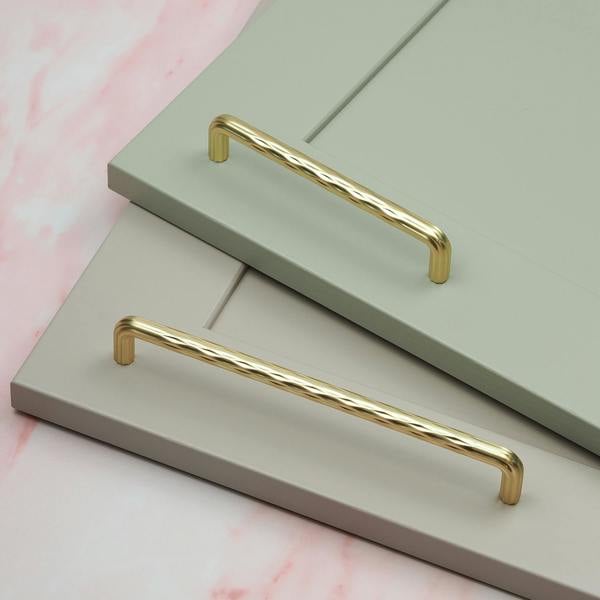 Handle & Home Brushed Brass Textured Handles