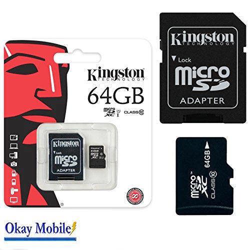 Original Kingston MicroSD SDHC Memory Card 64 & GB for Samsung Galaxy J3 2016 Duos 64 GB