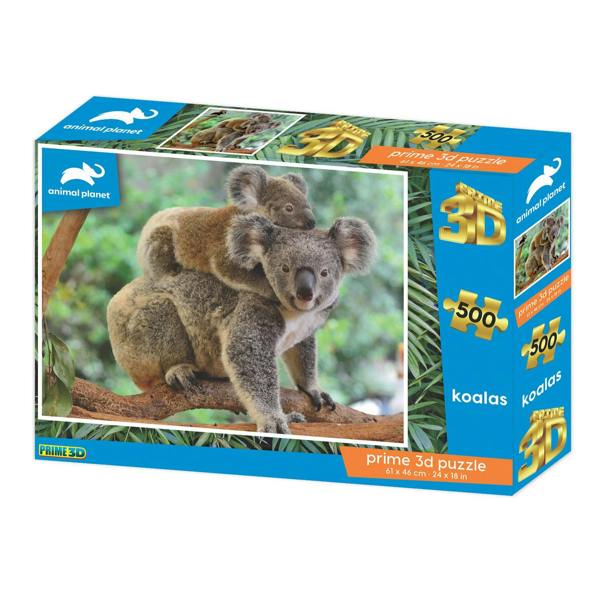 Prime 3D Puzzles Prime 3D Animal Planet Koalas 500 Piece Puzzle