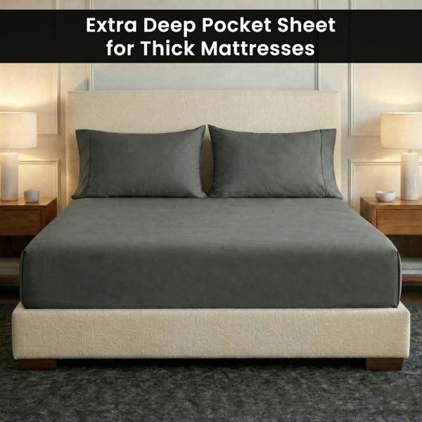 Smart Living T300 Fitted Sheet Or Pillowcase - Charcoal