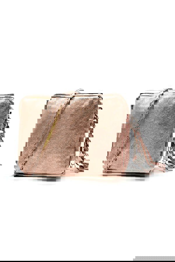 Kitise Mini Tassel Italian Genuine Leather Purse Crossbody Bag With Tassel