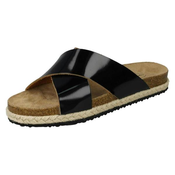 Spot On Ladies Spot On Cross Over Strap Mules
