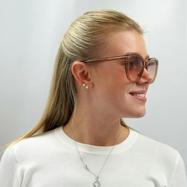 Tom Ford Sunglasses FT0915 Isabella 45G Shiny Light Brown Brown Mirror