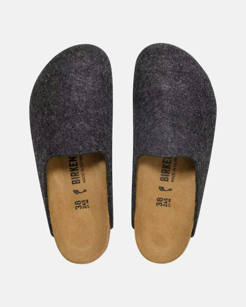 Birkenstock Amsterdam Wrapped Dip Felt Womens Slippers - Anthracite