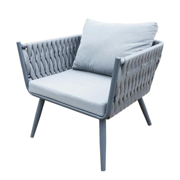 Groundlevel 4 Piece Woven Grey Furniture Set