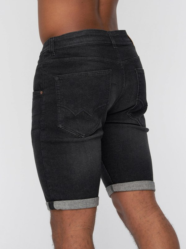 Duck and Cover Mustone Denim Shorts Black Wash