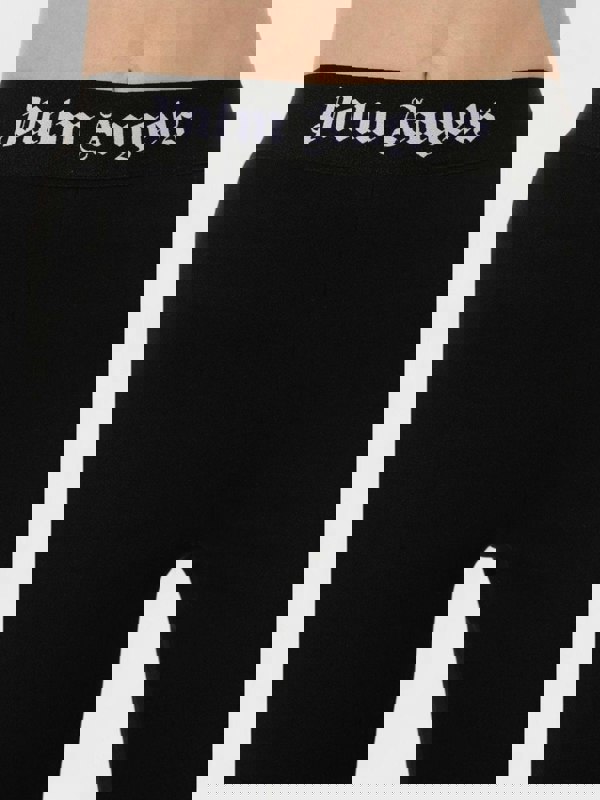 Palm Angels Logo Tape Flare Sweatpants Black - Supplied FashionPalm Angels