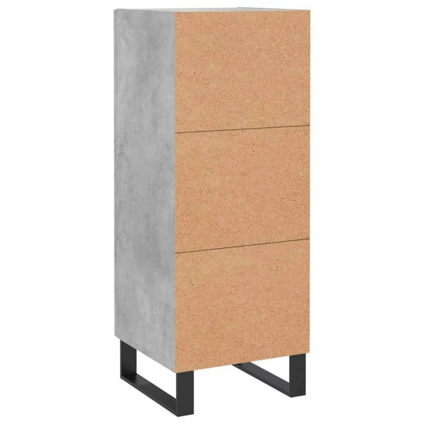 Berkfield Sideboard Concrete Grey 34.5x34x90 cm Engineered Wood