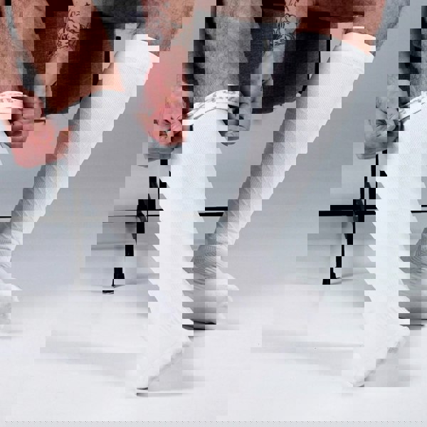 Compression Socks for Men & Women (20-30 mmHg) (Black/White, Pair) - aZengear