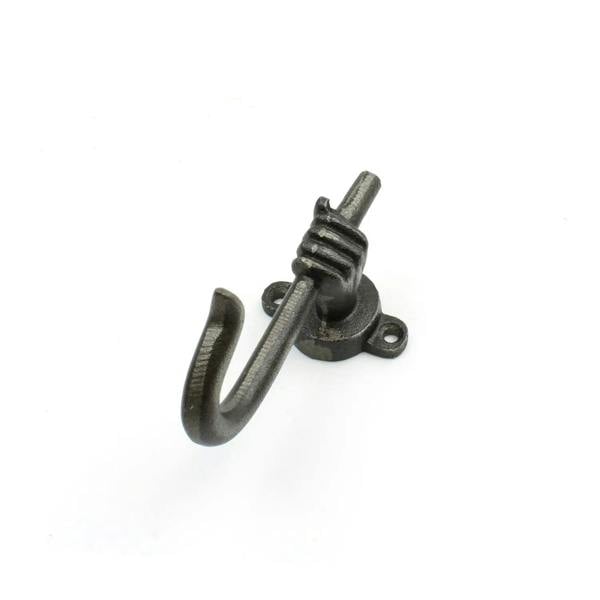 Antique Cast Iron Decorative Hand and Hook