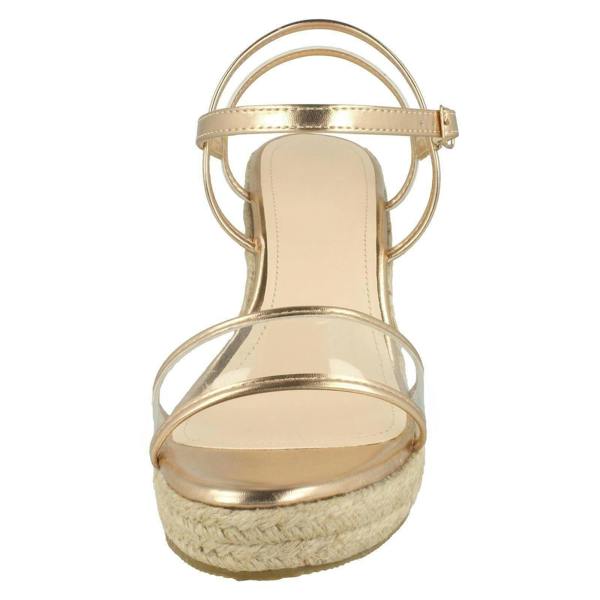 Savannah Ladies Savannah Transparent Strap Wedges