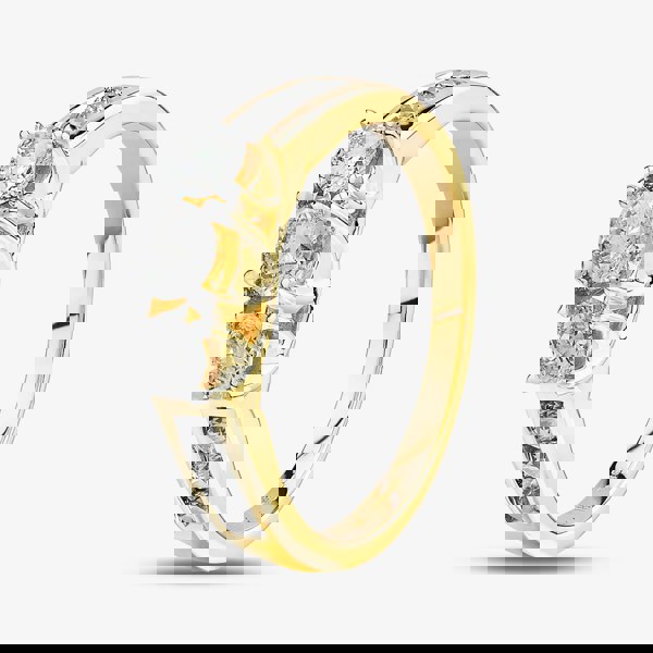 T. H. Baker 18ct Yellow Gold 1.00ct Three Stone Diamond Shoulder Ring TH010325112140