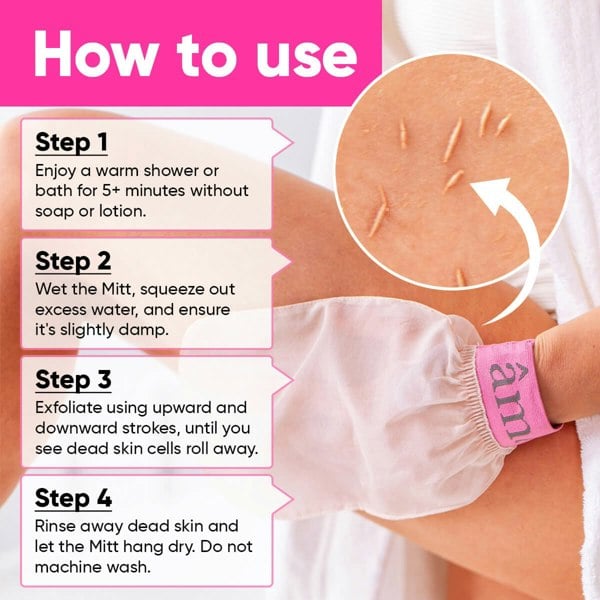 Âme Pure SO SILKY MITT - 100% Pure Silk Scrub & Exfoliating Peel Glove For Body