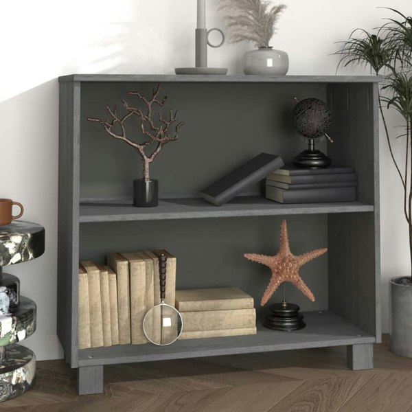 Berkfield Sideboard HAMAR Dark Grey 85x35x80 cm Solid Wood Pine