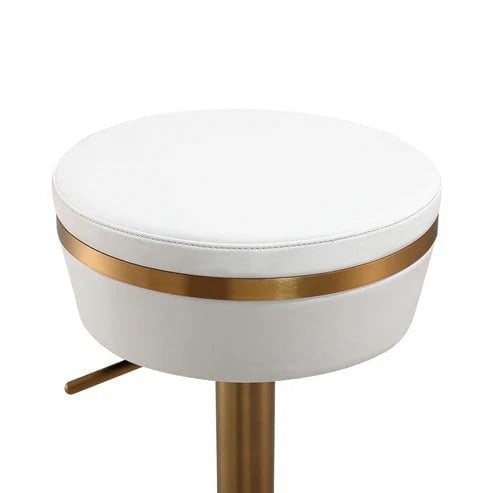 Furniture Edit Astro White and Gold Adjustable Stool