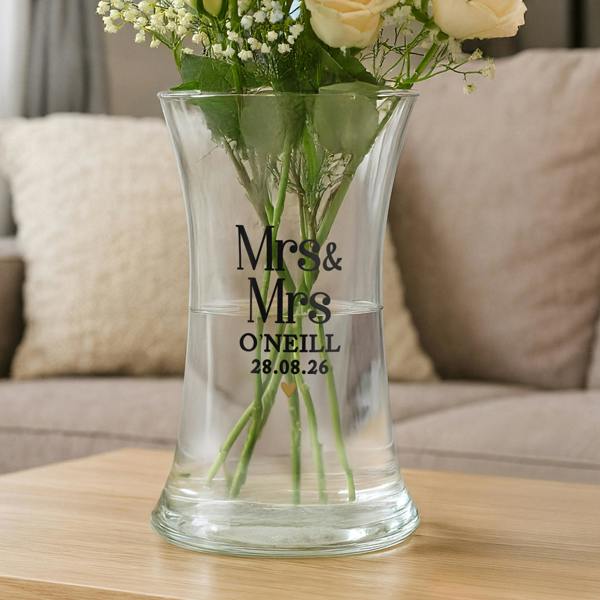 Abode Home & Gifts Personalised Couples Waisted Vase