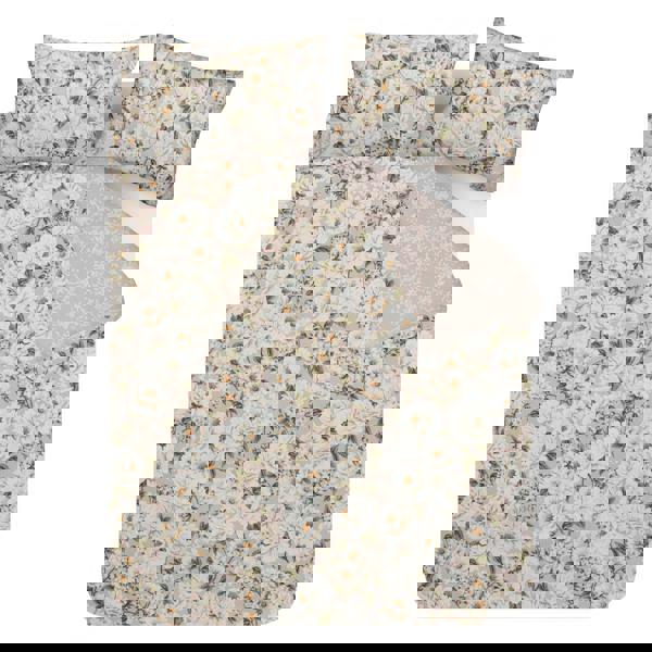 Smart Living Luxury Soft Reversible Elegant Blooms Duvet Cover & Pillowcases - Blush Pink