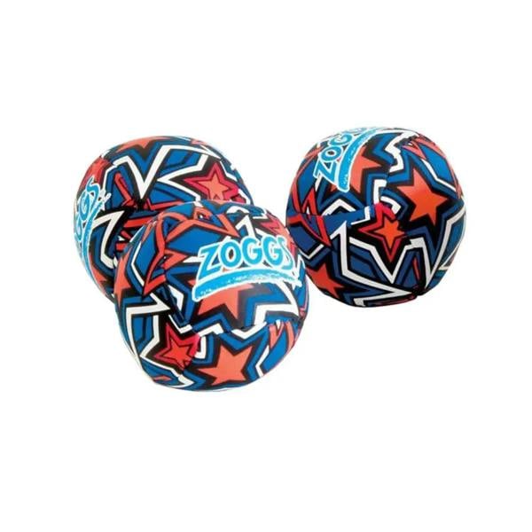 Zoggs splash balls with orange blue star and blue star print design