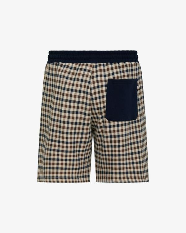 Aquascutum Mens Club Check Shorts - Navy 11
