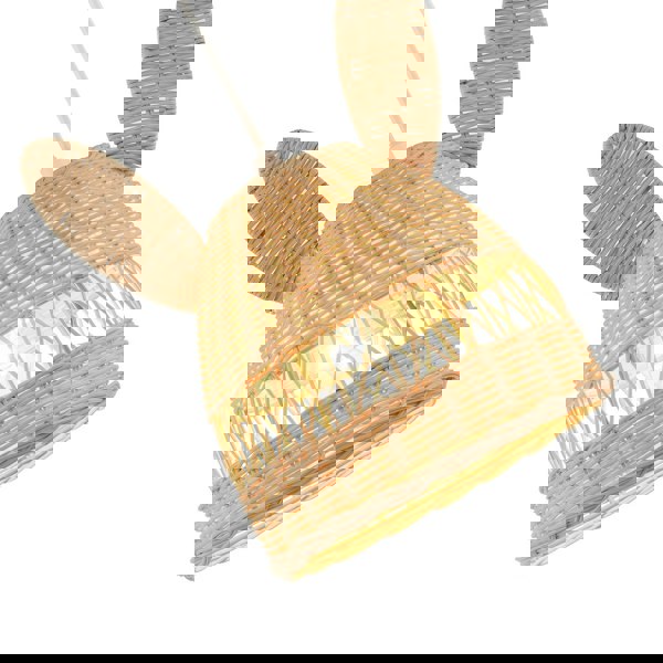 Natural Woven Rattan Childrens Pendant Lighting Shade with Bunny Ears Image 3