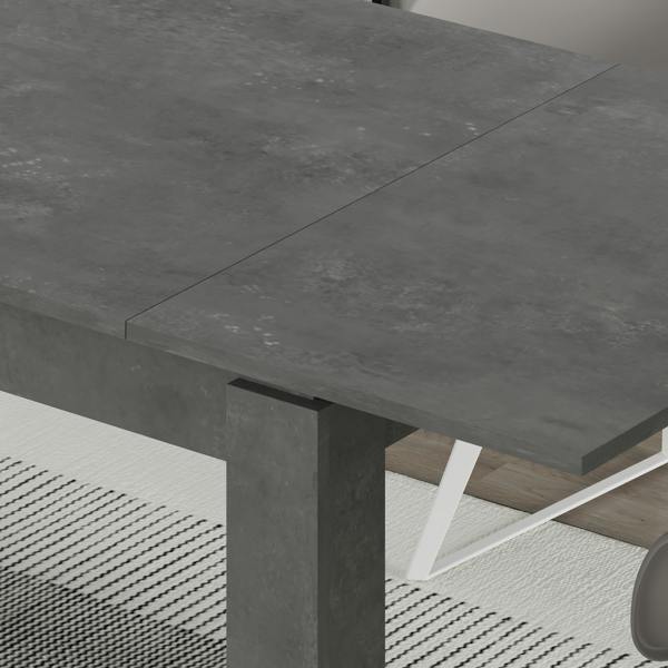 Decortie Tolmen Dining Table Rectangular Extendable Table for 4 Seater Contemporary Kitchen Table 120Wcm Living Room
