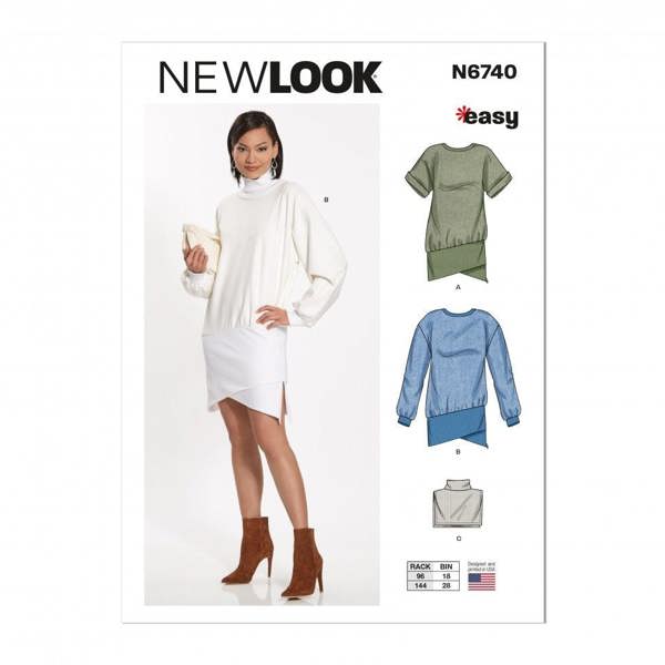 New Look Sewing Pattern 6740, Dresses for Women, A (6-8-10-12-14-16-18) - Easy