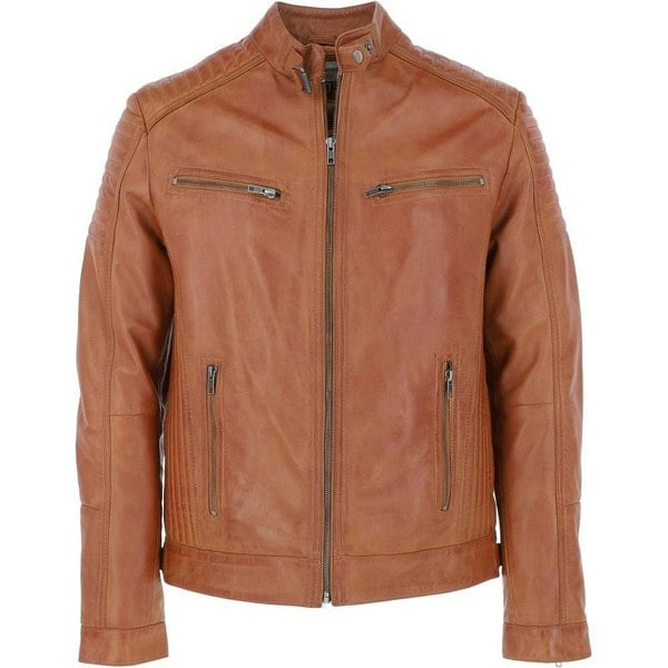 'Vincenzo' Mens Leather Biker Jacket: G-6400