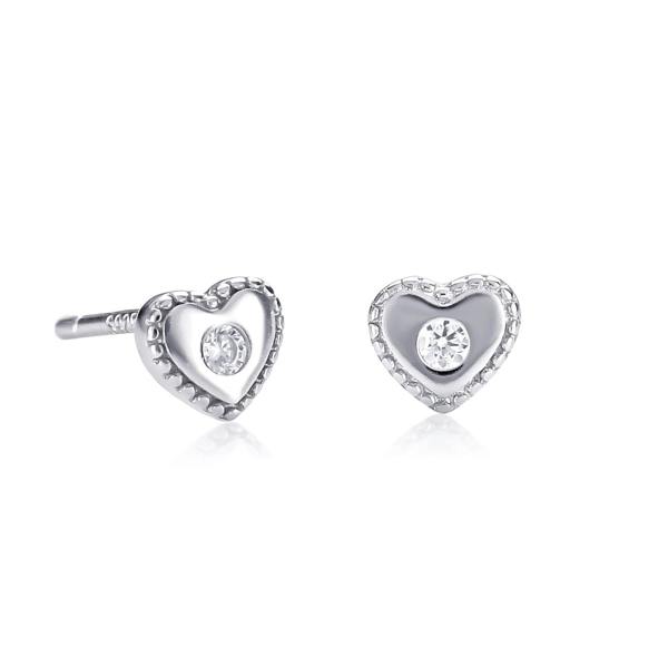 namana 925 Sterling Silver Mini Heart Stud Earrings for Women