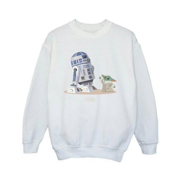 Star Wars Boys The Mandalorian R2D2 And Grogu Sweatshirt - White