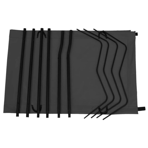 Berkfield Camping Bed 180x60x19 cm Oxford Fabric and Steel Black