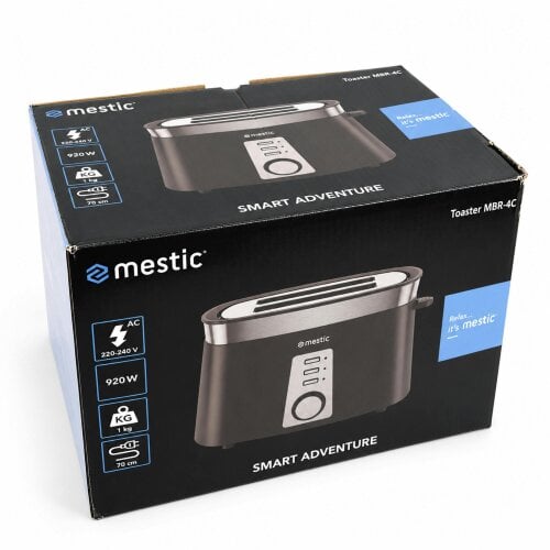 Mestic 2 Slice Toaster 920W Caravan Motorhome Campervan Wide with Bun Warmer