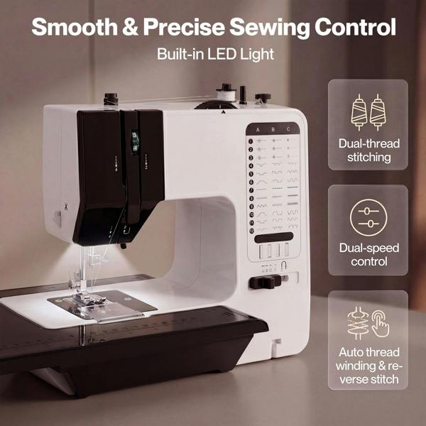 Spector Mini Sewing Machine Portable Electric Household DIY Sewing Kit Pedal