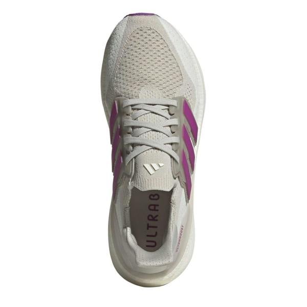 Adidas Womens/Ladies Ultraboost 5 Running Shoes - Aluminium Grey/Purple/Ivory - 