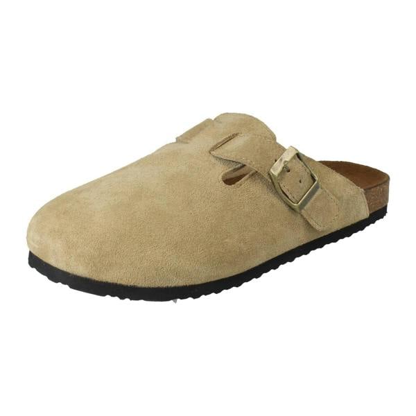 Down to Earth Ladies Down To Earth Buckle Detailed Slip On Mule Sandals F80591