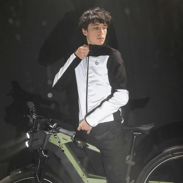 WOWOW Mens Ladies Santiago Full Reflective Windproof Cycling Breathable Jacket