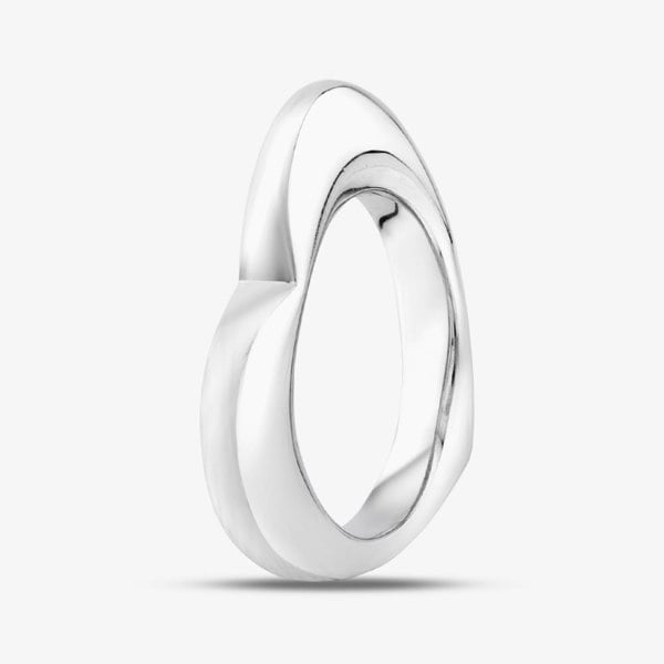 T. H. Baker Sterling Silver Plain Heart Shape Ring SR07671B