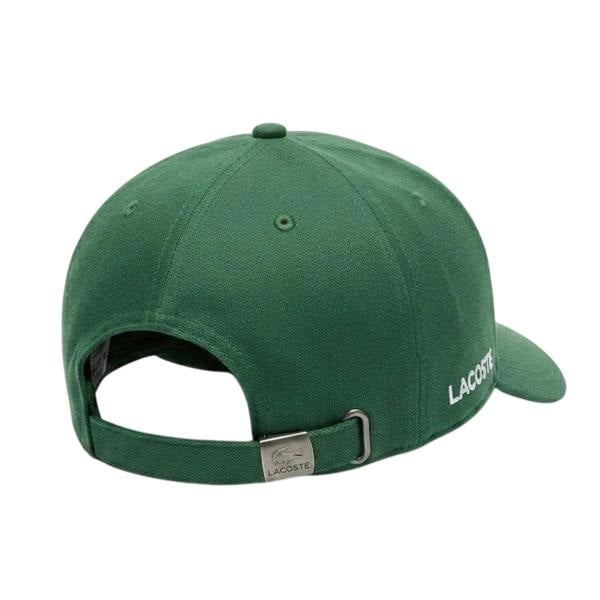 Lacoste Unisex Adult Tech Logo Cotton Twill Baseball Cap - Green - 