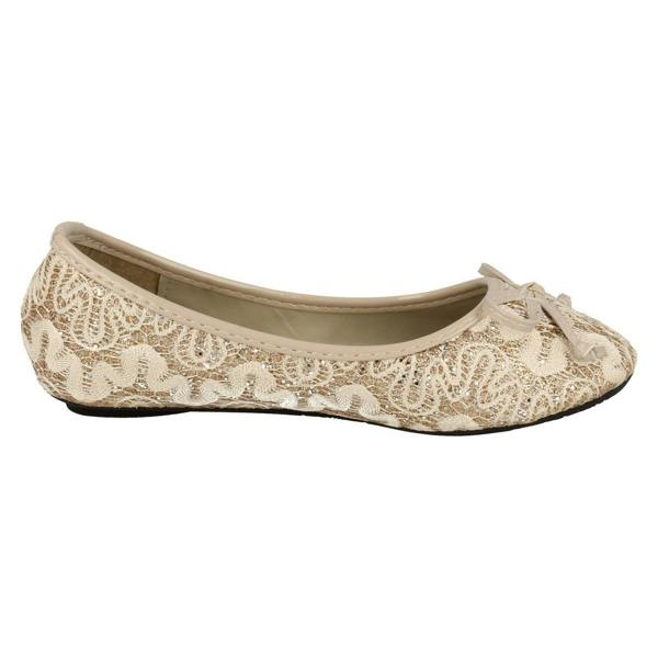 Cutie Girls Cutie Lace Detailing Ballerina Flats