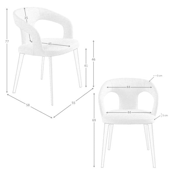 Angel Cerdá Off-white Fabric Chair 4173