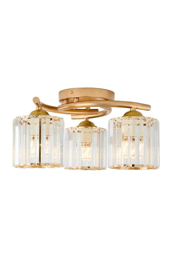 Living and Home 3-Light Ceiling Light with Glass Shade