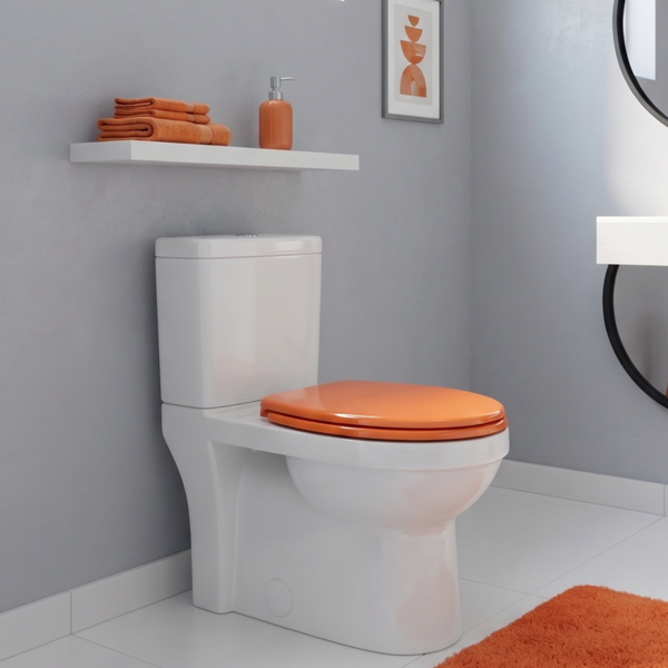 RTS Orange Top Fix Slow Close Quick Release Toilet Seat