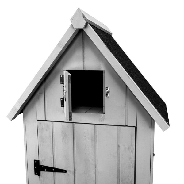 Monstershop Wooden Garden Shed – Light Grey