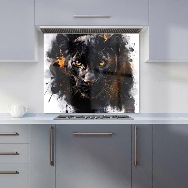 Warren Reed - Designer Black Panther's Intense Stare Kitchen Splashback