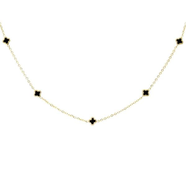Say It With Dainty Clover Gift Set - Gold & Black