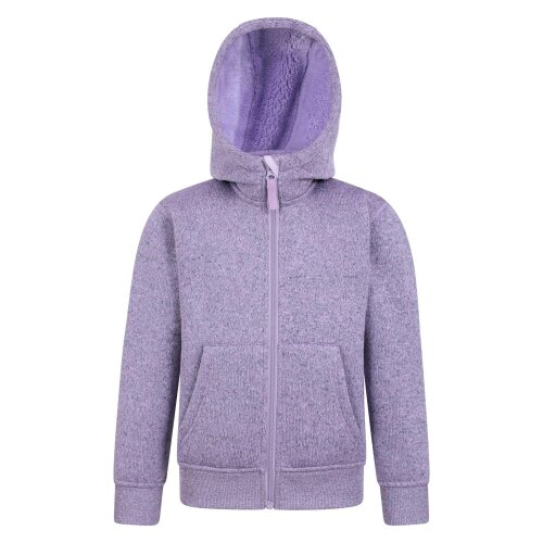 Mountain Warehouse Kids Nevis Faux Fur Lined Hoodie - Lilac - Lilac - 100% Polyester
